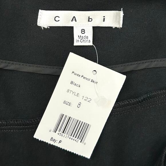 Cabi Black Ponte Stretchy Seamed Pencil Skirt NWT - Picture 9 of 10